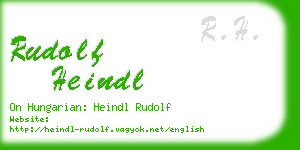 rudolf heindl business card